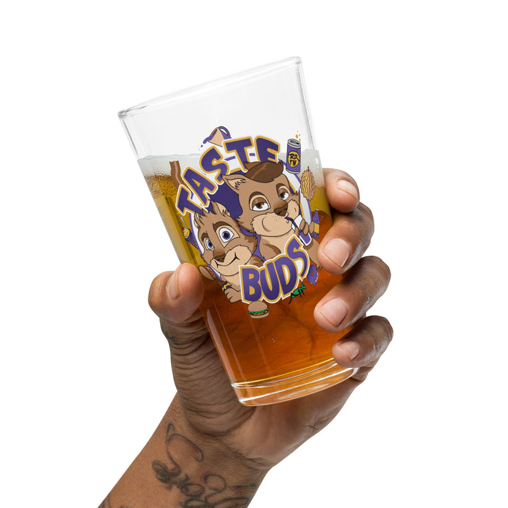Rolling Dice and Taking Names Taste Buds Pint glass