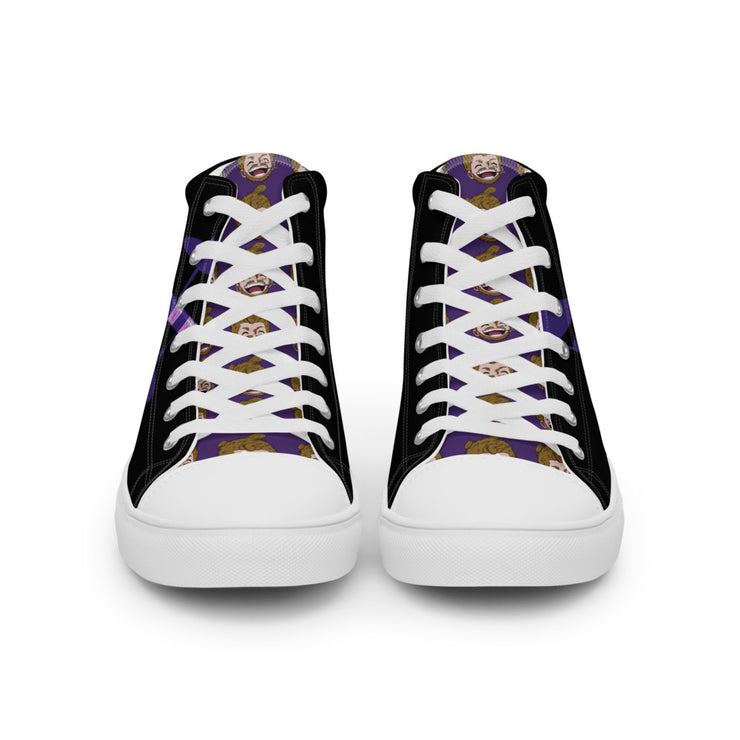 The Nerd Word Men’s high top canvas shoes
