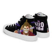 The Nerd Word Men’s high top canvas shoes