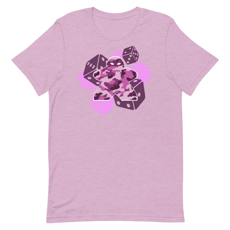 Drive Thru Bandit Purple Camo Meeple T-Shirt